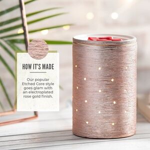 Scentsy Rose Gold Etched Core Warmer